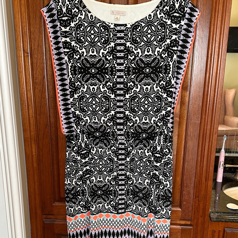 Black and White Patterned Dress